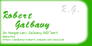 robert galbavy business card